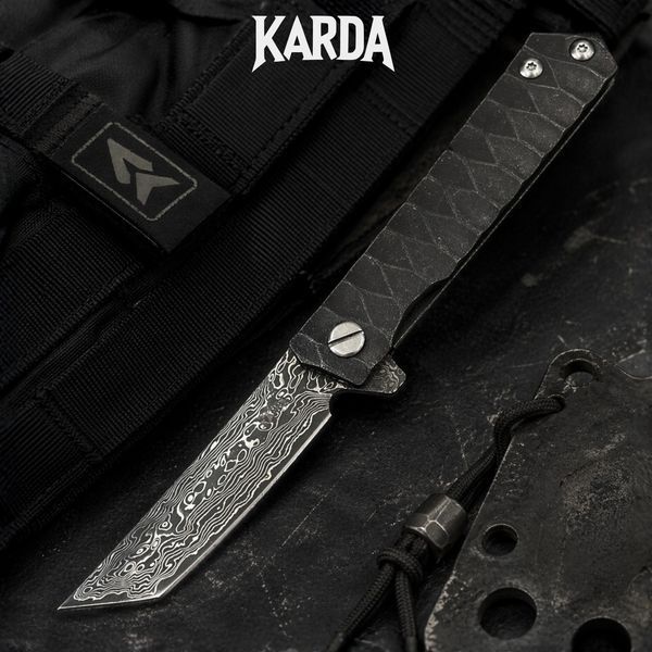 Ніж Складний Karda D051 Damascus Tanto 1520 фото