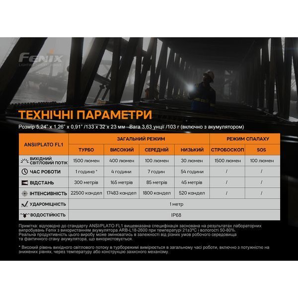 Ліхтар ручний Fenix C6V3.0 помаранчевий | Лімітована серія 72433 фото