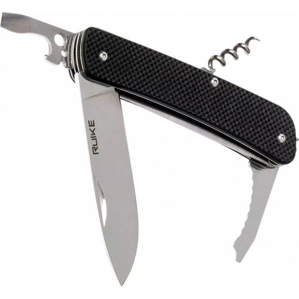 Багатофункціональний ніж Ruike Criterion L32, (8.5 см) 12C27 / G10 чорний, 13 інстр. L32-B фото