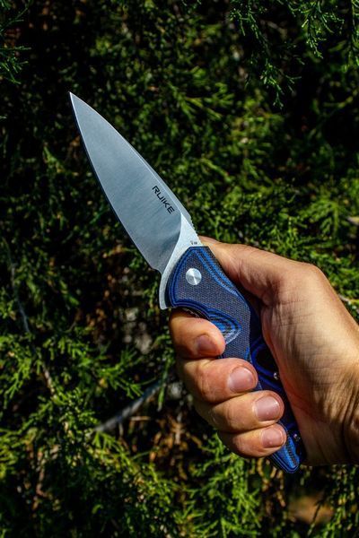 Ніж складаний туристичний Ruike Fang P105-Q, (9.2 см) 14C28N / G10 синій P105-Q фото
