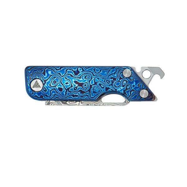 Ніж складаний кишеньковий SRM 6435-TL, (4.1 см) Damascus / Titanium блакитний 6435-TL фото