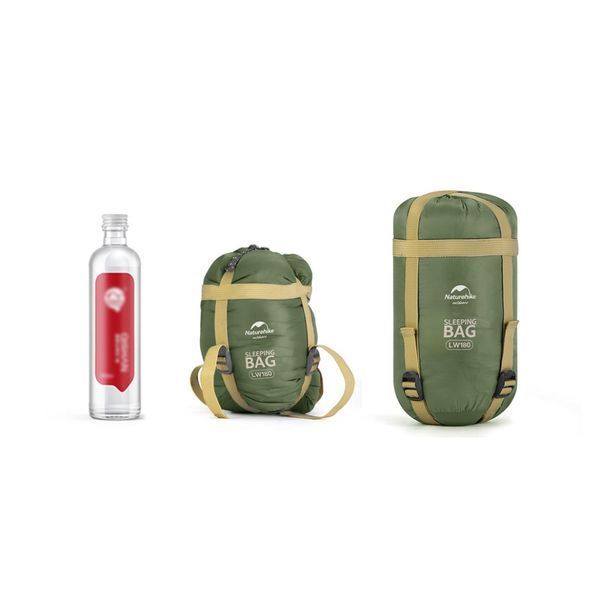 Спальний мішок Naturehike LW180 Mini NH21MSD04, лівий, темно-зелений 6975641884347 фото