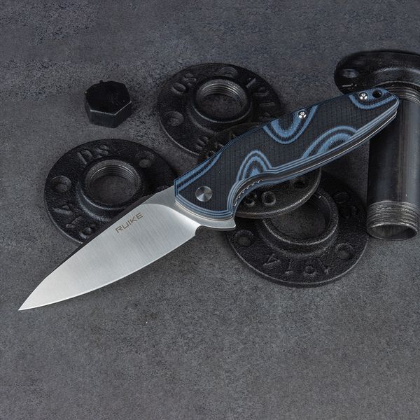 Ніж складаний туристичний Ruike Fang P105-Q, (9.2 см) 14C28N / G10 синій P105-Q фото