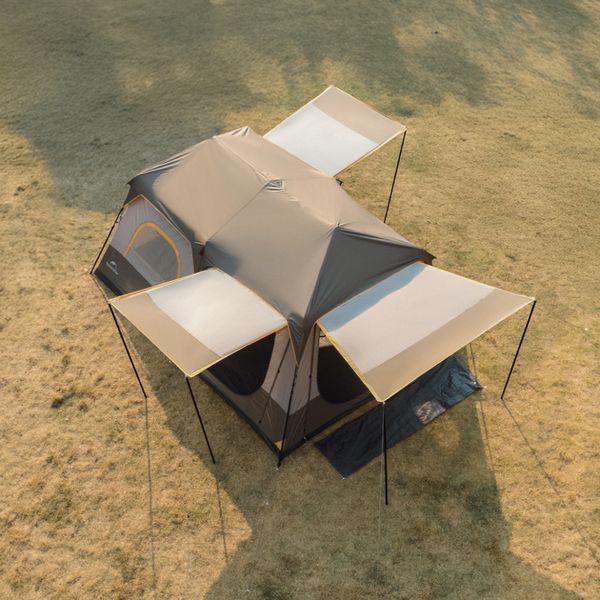 Намет восьмимісний Naturehike Cape 13.1 CNK2450WS050 з швидким розкриттям, сіро-коричневий 6927595763988 фото