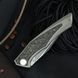 Нож складной BESTECH TOGATTA BT2102G Titanium + Damascus Copper Carbon Fiber M390 BT2102G фото 7