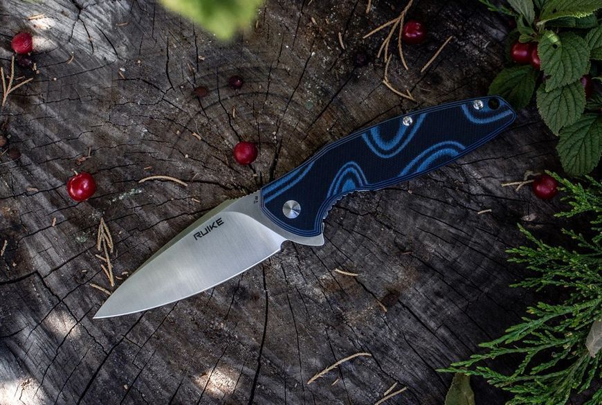 Ніж складаний туристичний Ruike Fang P105-Q, (9.2 см) 14C28N / G10 синій P105-Q фото