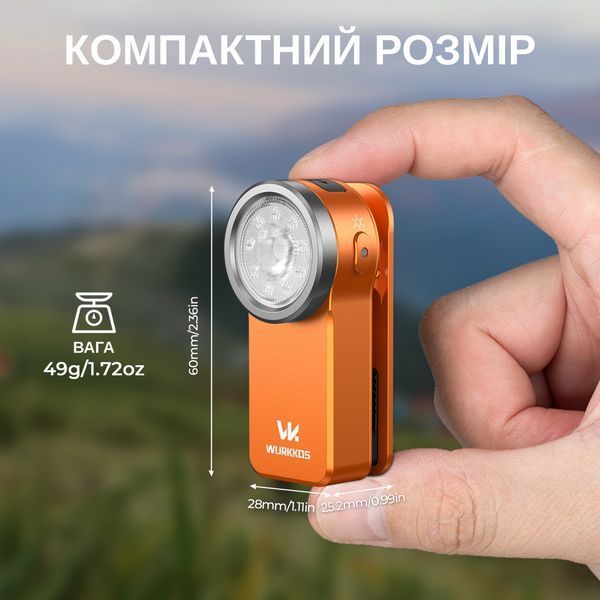 Компактний ліхтарик Wurkkos HD03 680LM Orange HD03-CSP-OR-6K-2 фото