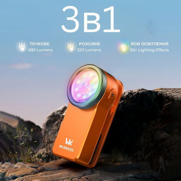 Компактний ліхтарик Wurkkos HD03 680LM Orange HD03-CSP-OR-6K-2 фото