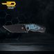 Нож Складной BESTECH TOGATTA BT2102H Titanium + Black & Blue Carbon Fiber M390 BT2102H фото 4