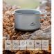 Кастрюля титановая со складной ручкой 1300 мл Naturehike NH18T202-B 6927595733561 фото 4