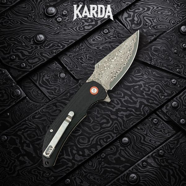 Ніж Складаний Karda J337 Carbon Damascus J337 фото