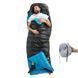 Спальник с натуральным пухом Naturehike CW400 NH18C400-D, р-р L, черно-голубой 6976507666831 фото 4
