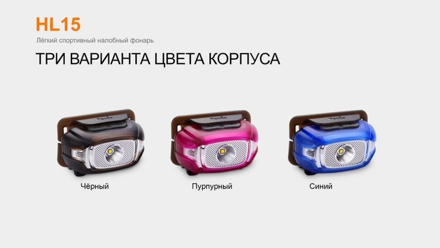 Фонарь налобный Fenix ​​HL15 черный 44768 фото