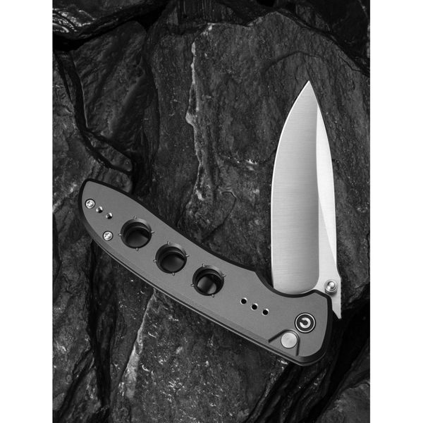 Нож складной туристический Civivi Hyperpulse, (8.9 см) 14C28N/Aluminum серый C23087A-3 фото
