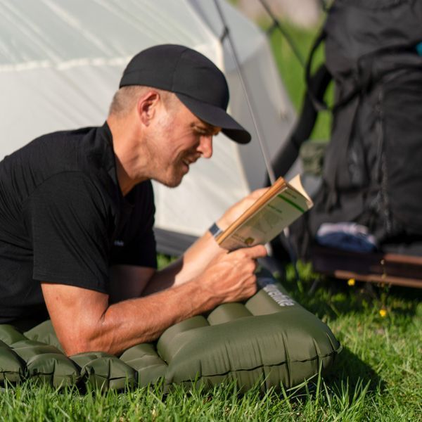 Матрас туристический надувной двухместный Naturehike CNK2550WS019, 200х125х6.5 см, зеленый, для кемпинга с мешком для надува. 6977465869593 фото