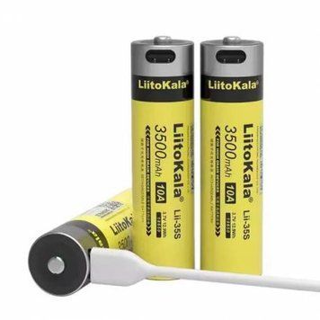 Акумулятор літій-іонний LiitoKala Lii-35S type c 18.5*72mm на 3500мАг Lii-35S type c фото