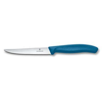 Нож кухонный Victorinox SwissClassic стейковый 11 см, серрейтор, синий 4009631 фото