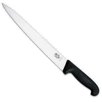 Нож кухонный для нарезки слайсами Victorinox Fibrox 25 см черный 4004467 фото