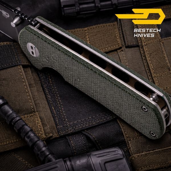 Ніж Складаний BESTECH SLEDGEHAMMER BG31B-2 Green Micarta BG31B-2 фото