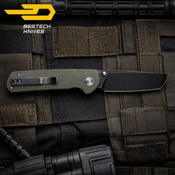 Ніж Складаний BESTECH SLEDGEHAMMER BG31B-2 Green Micarta BG31B-2 фото