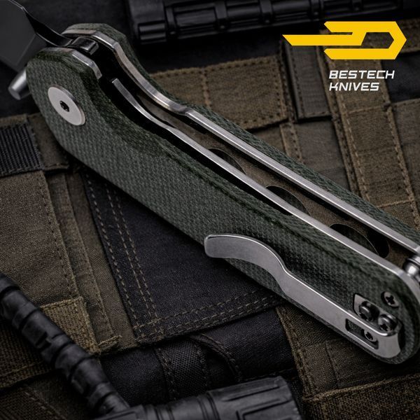 Ніж Складаний BESTECH SLEDGEHAMMER BG31B-2 Green Micarta BG31B-2 фото