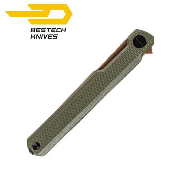 Ніж Складаний BESTECH BG65F DUOZ Olive-Bronze G10 Blade 14C28N BG65F фото