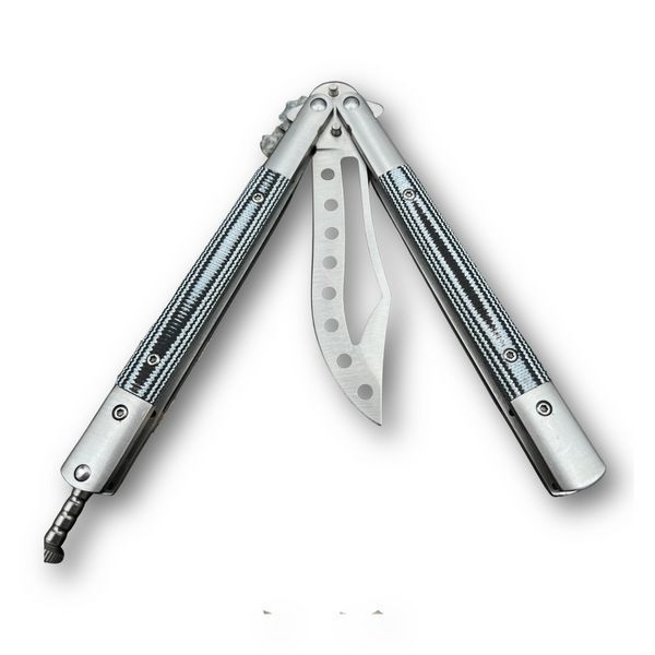 Нож бабочка Clip Silver G10 Handle 1416 фото