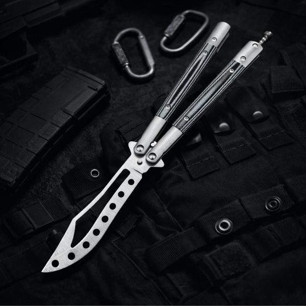Нож бабочка Clip Silver G10 Handle 1416 фото