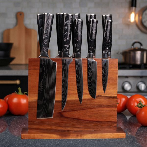 Набір кухонних ножів MAGURA Kitchen 11в1 (Black) 1454 фото