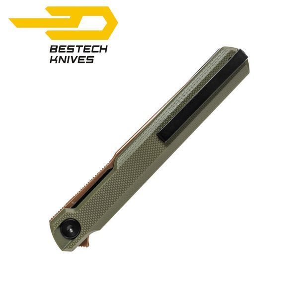 Ніж Складаний BESTECH BG65F DUOZ Olive-Bronze G10 Blade 14C28N BG65F фото