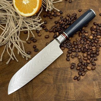 Нож Кухонный Santoku (VG-10 Honeycomb) KT-2271 фото
