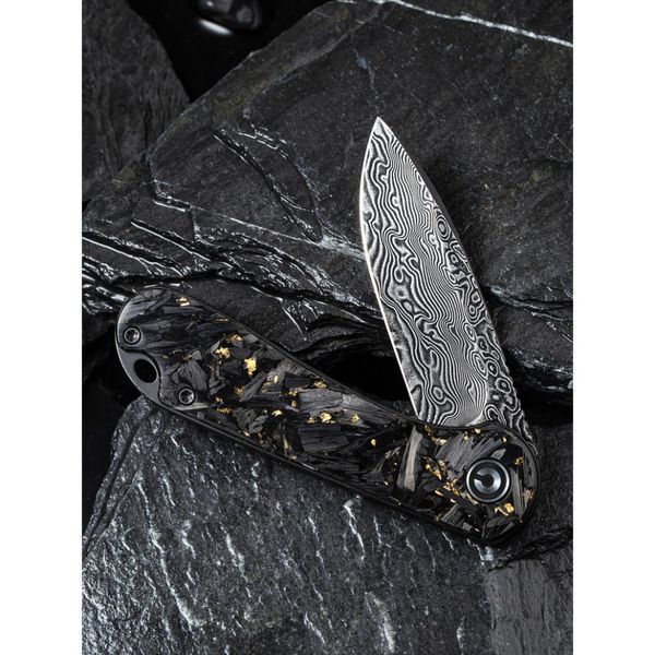Ніж складаний кишеньковий Civivi Elementum, (7.5 см) Damascus / Carbon Fiber сірий C907C-DS1 фото