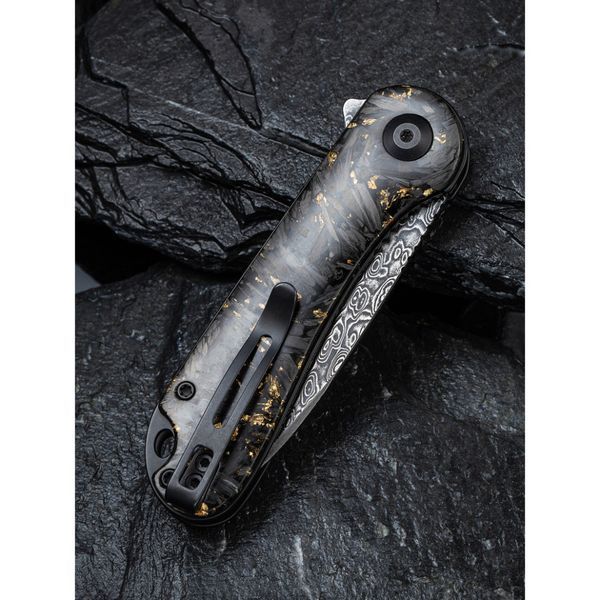 Ніж складаний кишеньковий Civivi Elementum, (7.5 см) Damascus / Carbon Fiber сірий C907C-DS1 фото