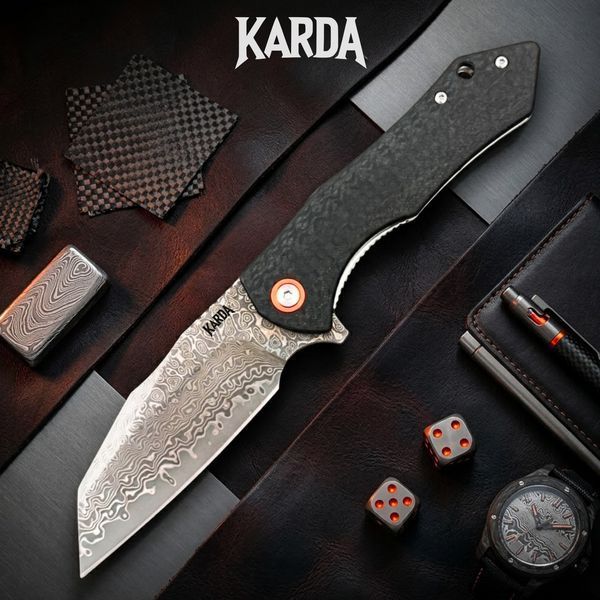 Ніж Складаний Karda J338 Black Damascus J338 фото