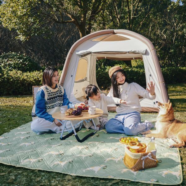Килимок для пікніка водостійкий Naturehike CNK2350WS010, 145x170 см, зелений з принтом 6976507661676 фото