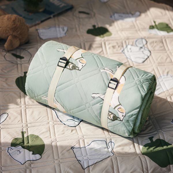 Килимок для пікніка водостійкий Naturehike CNK2350WS010, 145x170 см, зелений з принтом 6976507661676 фото