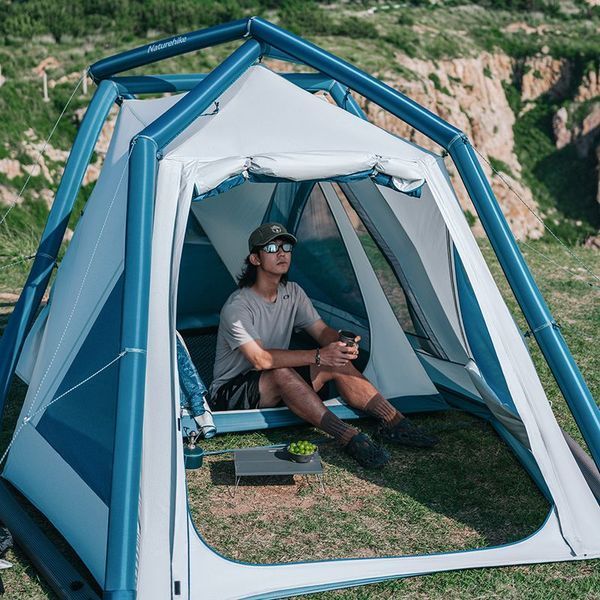 Намет надувний Naturehike CNK2300ZP012, блакитний малий 6976023924002 фото