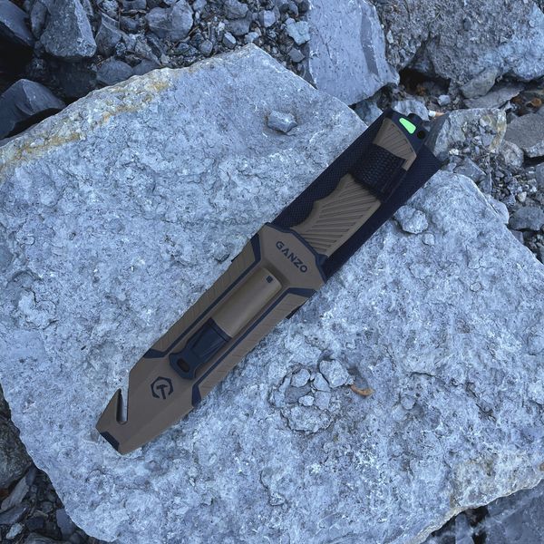 Нож Ganzo G8012V2-DY Коричневый с паракордом G8012V2-DY фото