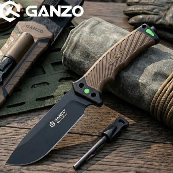 Нож Ganzo G8012V2-DY Коричневый с паракордом G8012V2-DY фото