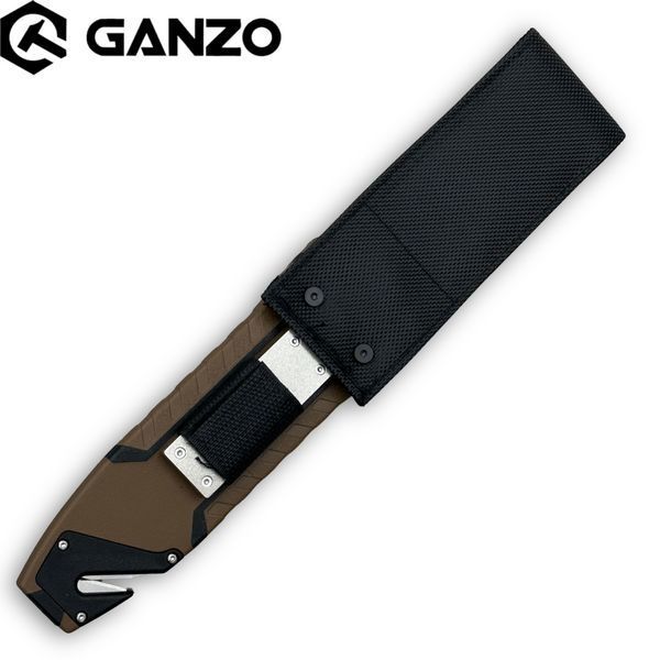 Нож Ganzo G8012V2-DY Коричневый с паракордом G8012V2-DY фото