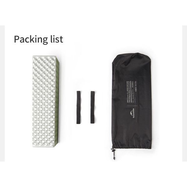Коврик туристический складной двухместный IXPE Naturehike CNK2450WS044 с алюминиевой пленкой, 200x120x1.8 см, синий 6927595791097 фото
