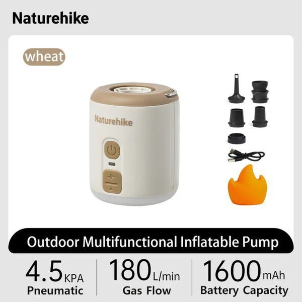 Міні насос - нічник - вентилятор Naturehike CNK2300DQ022, бежевий 6976507665971 фото