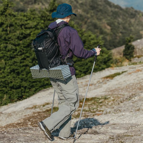 Коврик туристический складной двухместный IXPE Naturehike CNK2450WS044 с алюминиевой пленкой, 200x120x1.8 см, синий 6927595791097 фото
