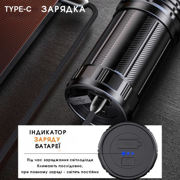 Потужний тактичний ліхтар SuperFire M19 (4500mAh) SF-M19 фото