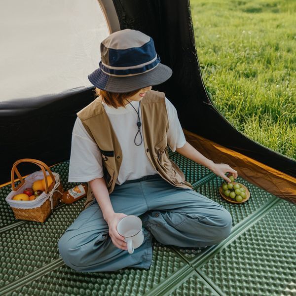 Коврик туристический складной двухместный IXPE Naturehike CNK2450WS044 с алюминиевой пленкой, 200x120x1.8 см, синий 6927595791097 фото