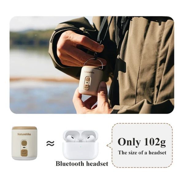 Міні насос - нічник - вентилятор Naturehike CNK2300DQ022, бежевий 6976507665971 фото