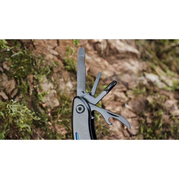 Мультитул Ganzo G109, (16.5 см) 10 функций, черный с голубым + чехол G109-BL фото