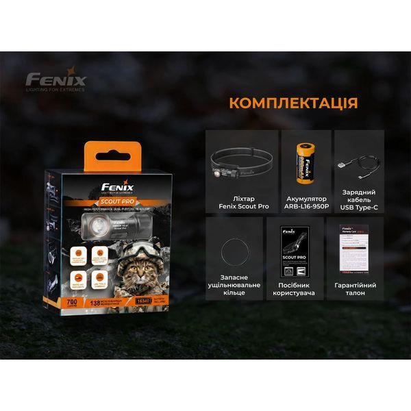 Тактичний налобний ліхтар Fenix Scout Pro (HM50R V2.0) з червоним та зеленим світлом | Лімітована серія 74581 фото