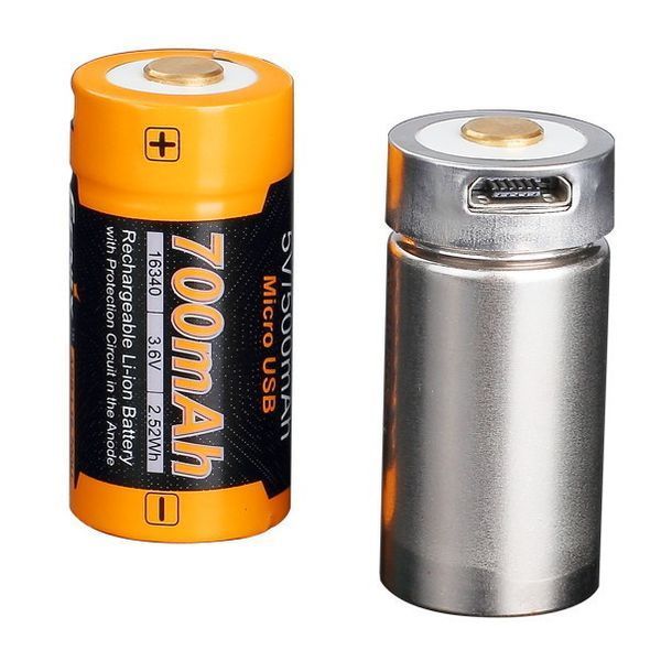 Акумулятор 16340 Fenix 700 UP mAh Li-ion micro usb зарядка ARB-L16-700UP фото