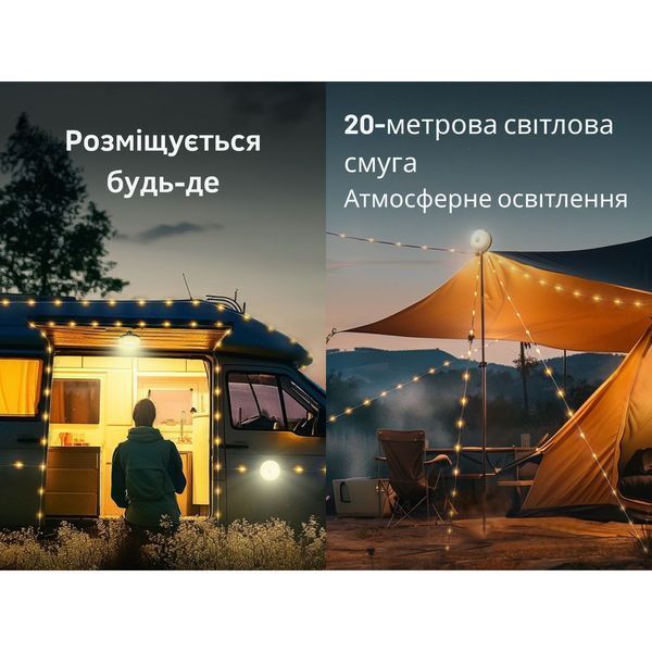 Кемпінговий ліхтар-гірлянда NexTool Milky Way - GW20, біла (20 метрів) NE20328 фото